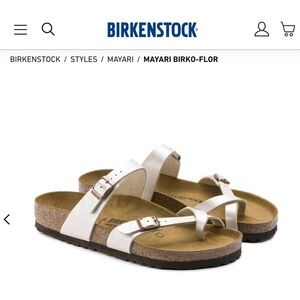 Birkenstock Sz 36 Mayari Birko-Flor in Graceful Pearl White Size 36